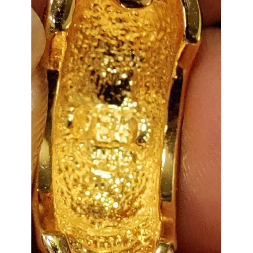 Vintage Camrose & Kross JBK Black Enameled Gold Plated Crystal Earrings Women's - Picture 5 of 8